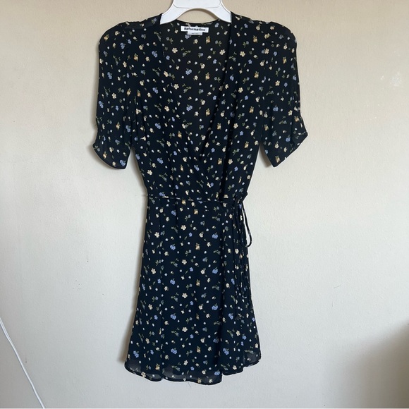 Reformation Lucky Wrap Dress in Posie - Picture 2 of 5